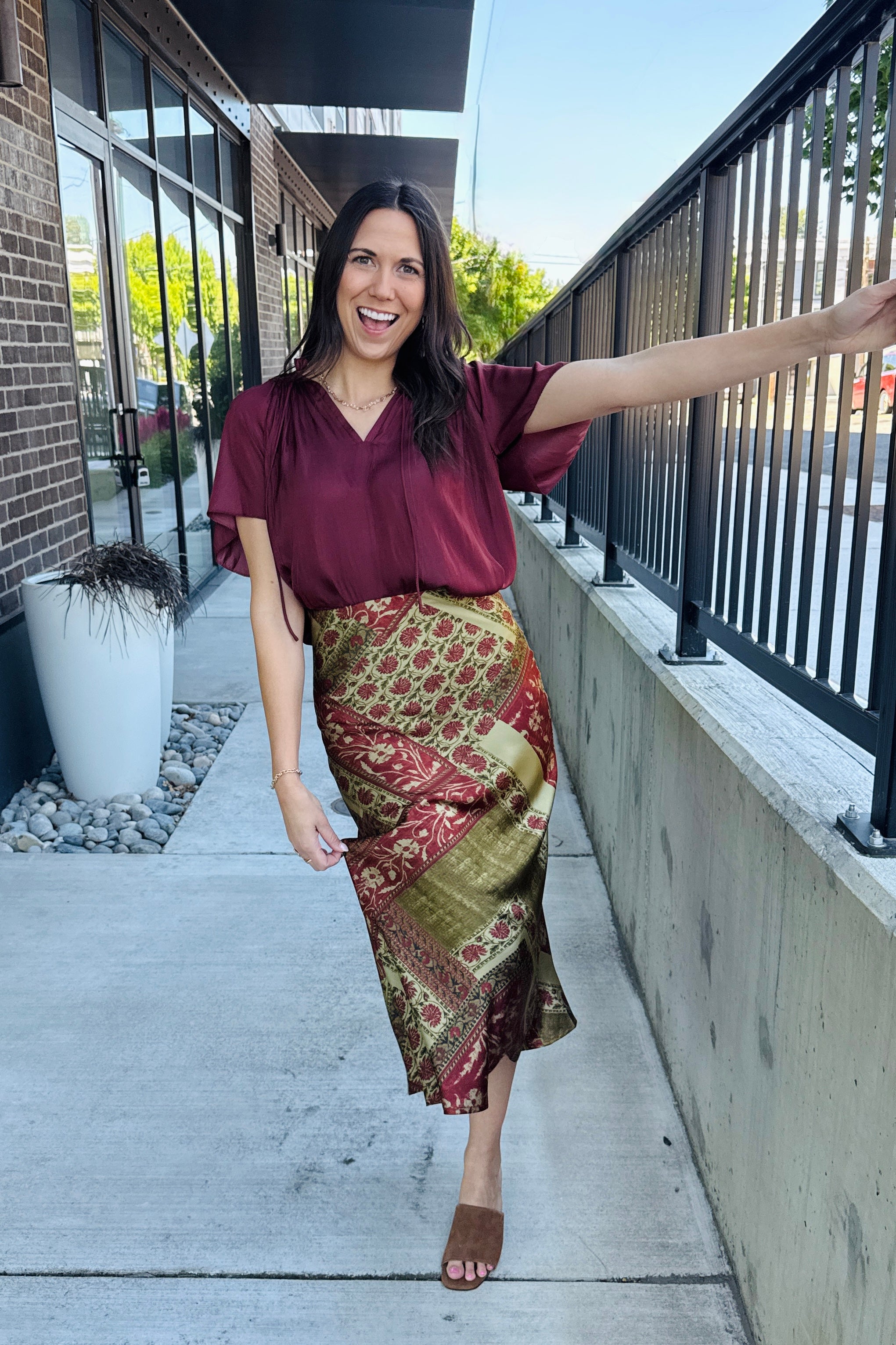 Printed Slip Skirt