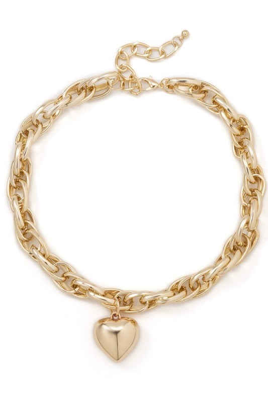 Puffy Heart Chunky Chain