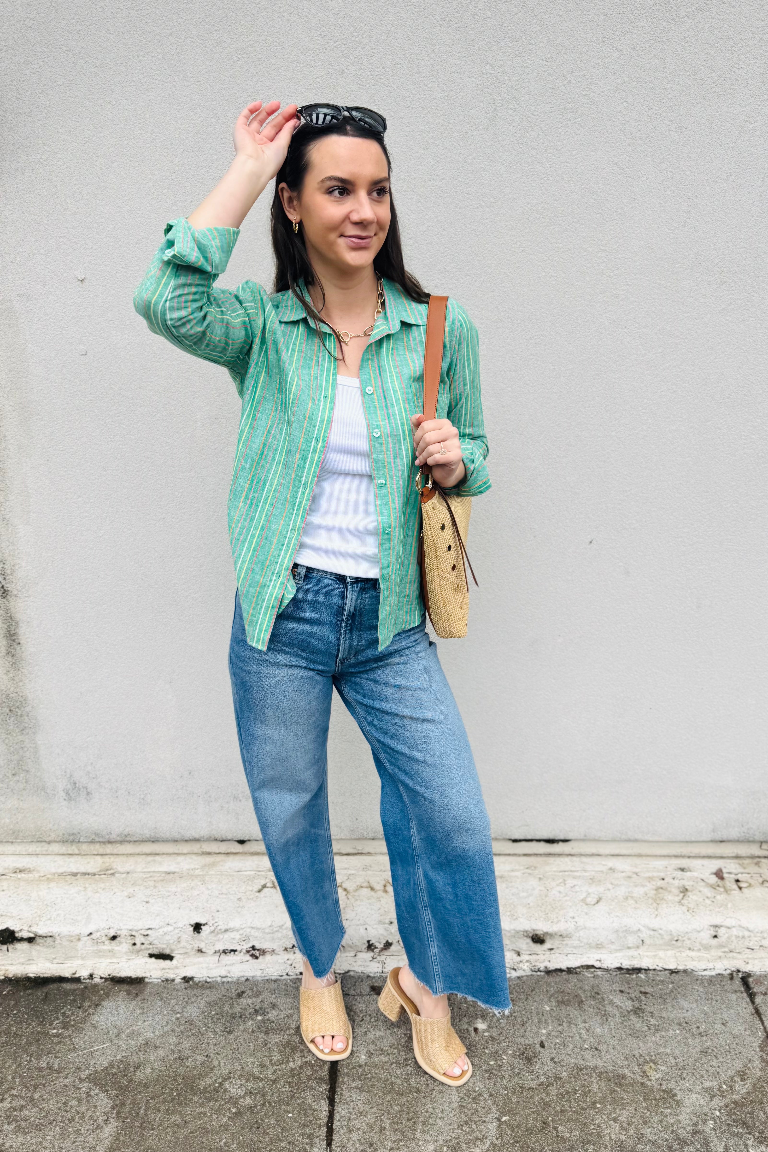 Pure Button Down Striped Shirt