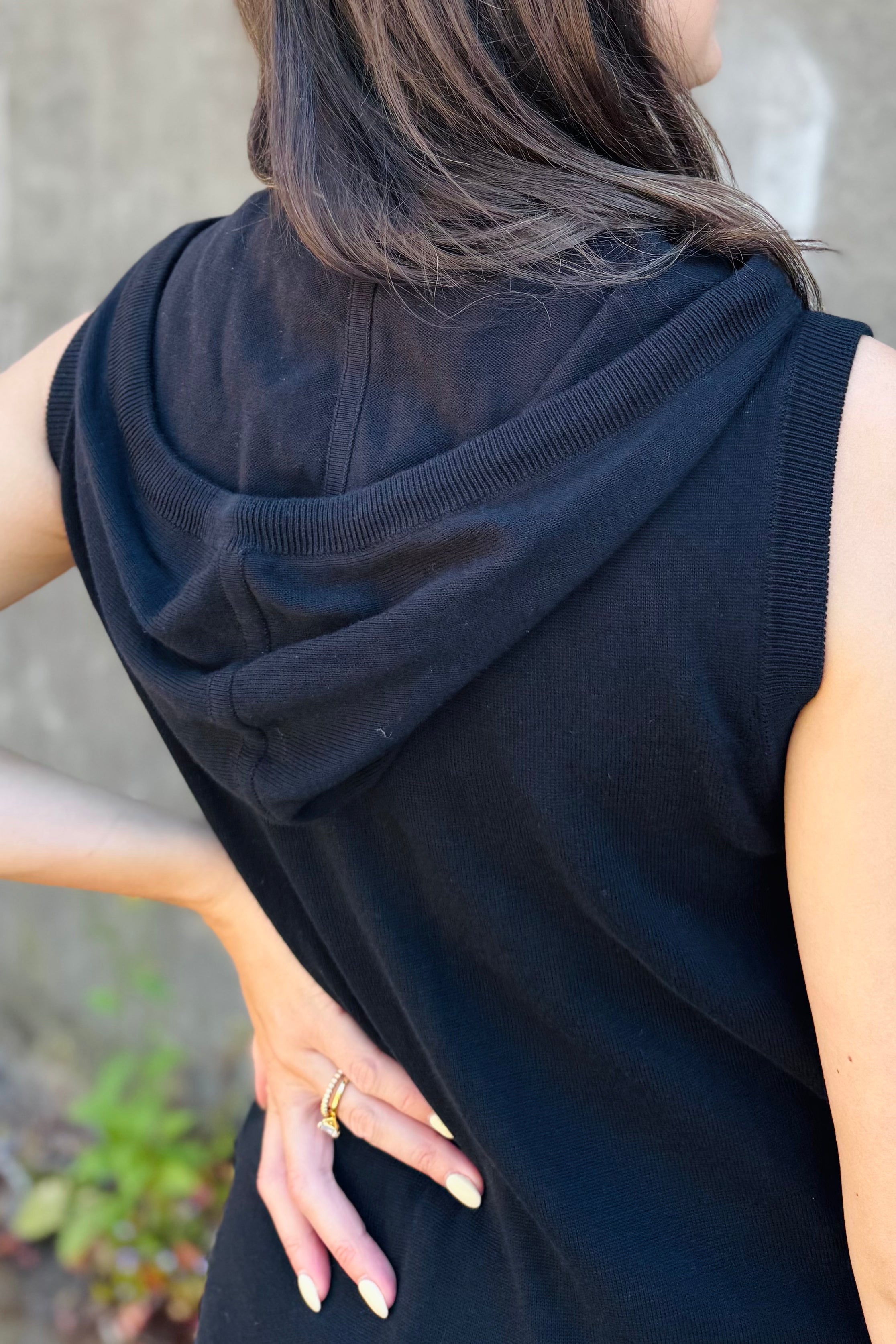 Sleeveless Zip Hoodie