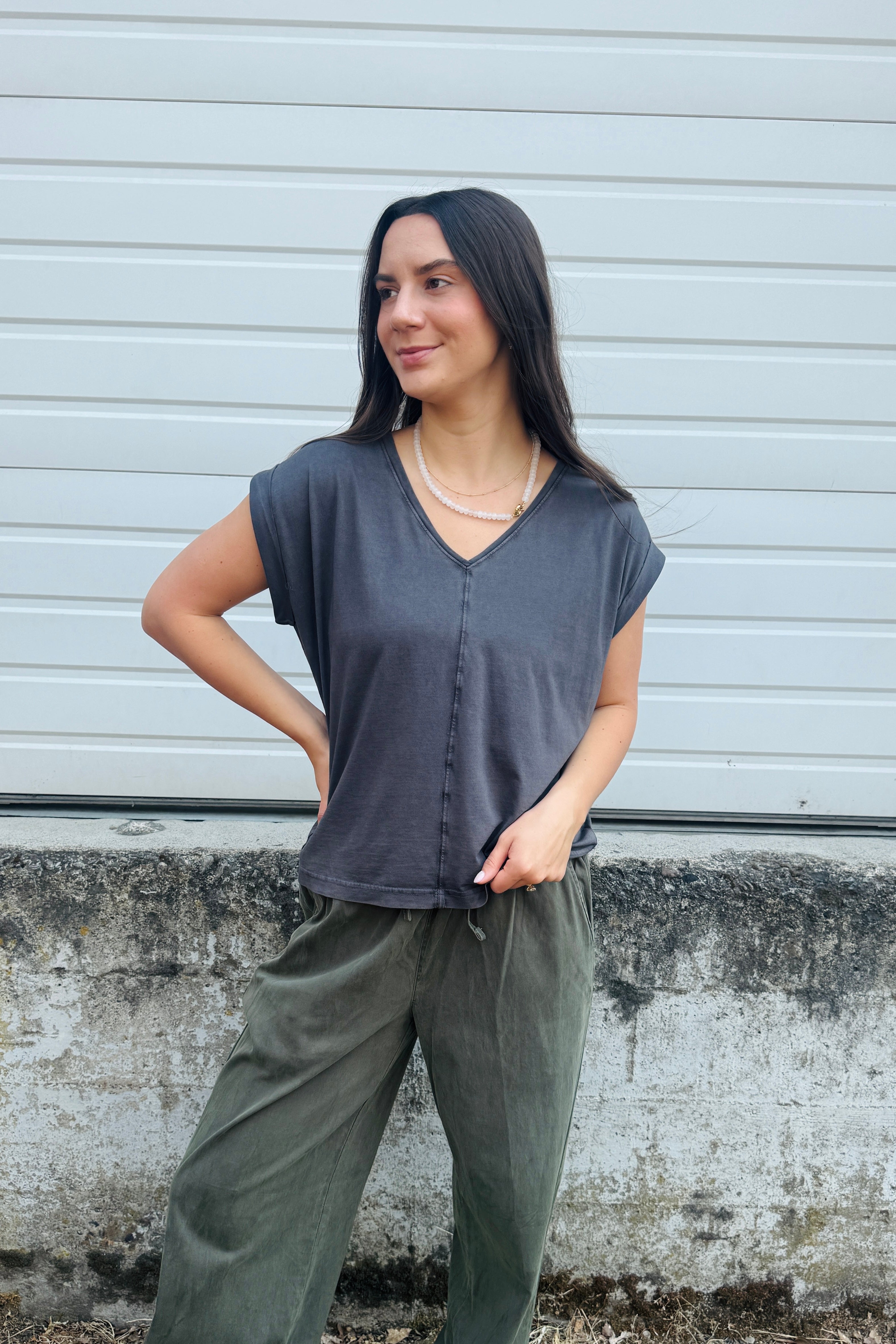PurePima Dolman V-Neck