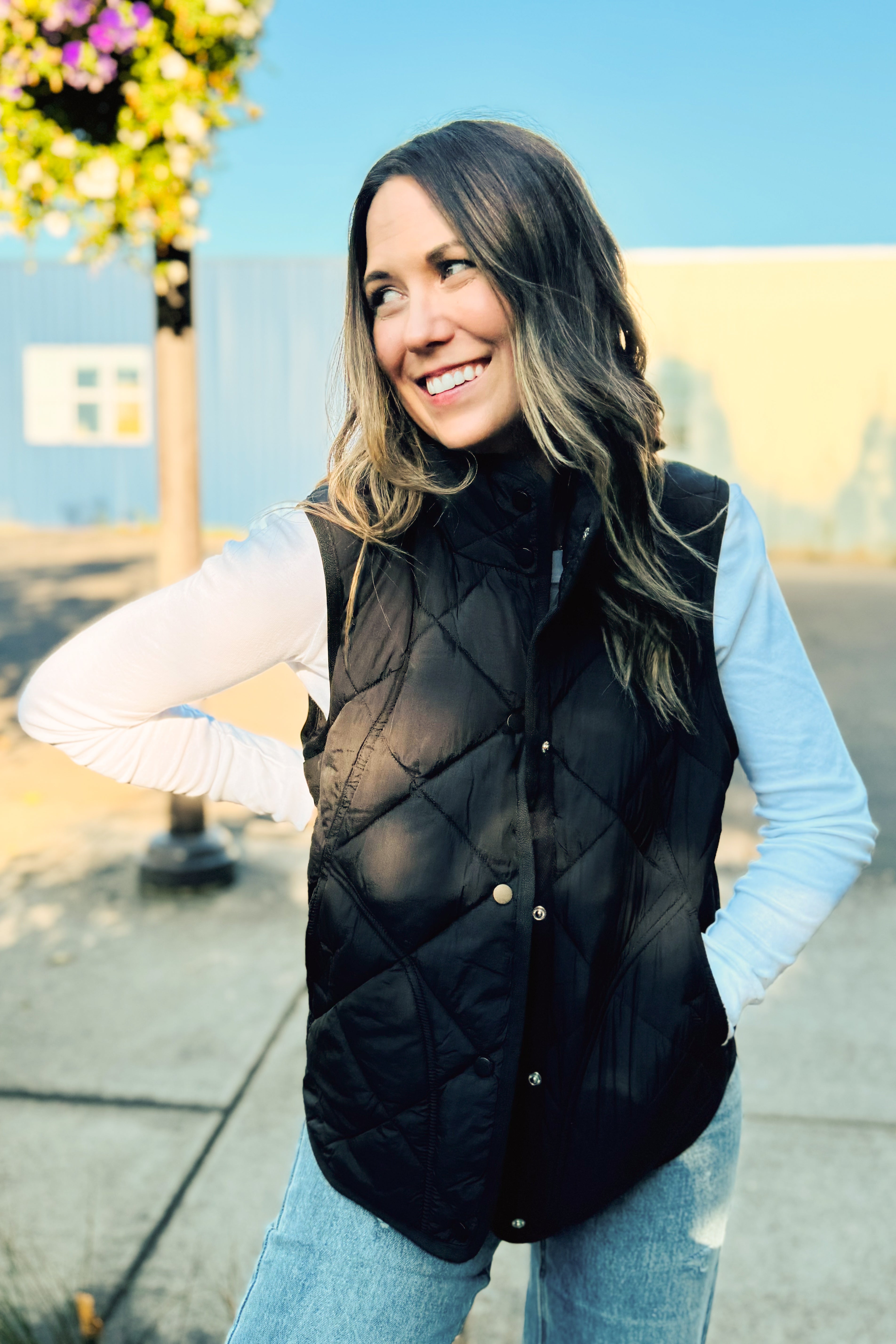 Quilted A-Line Puffer Vest