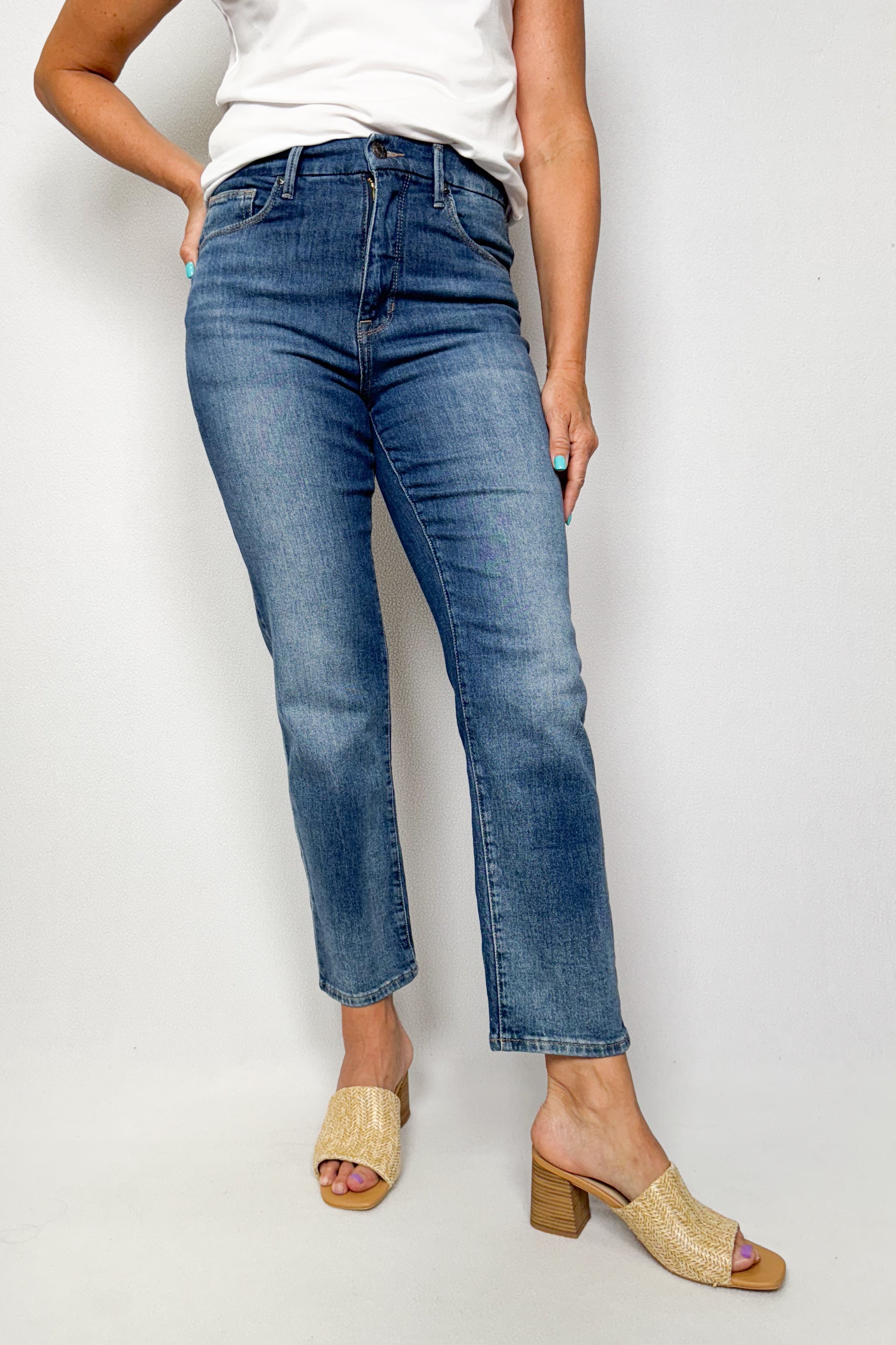 Rachel High Rise Relaxed Tapered Leg Jeans