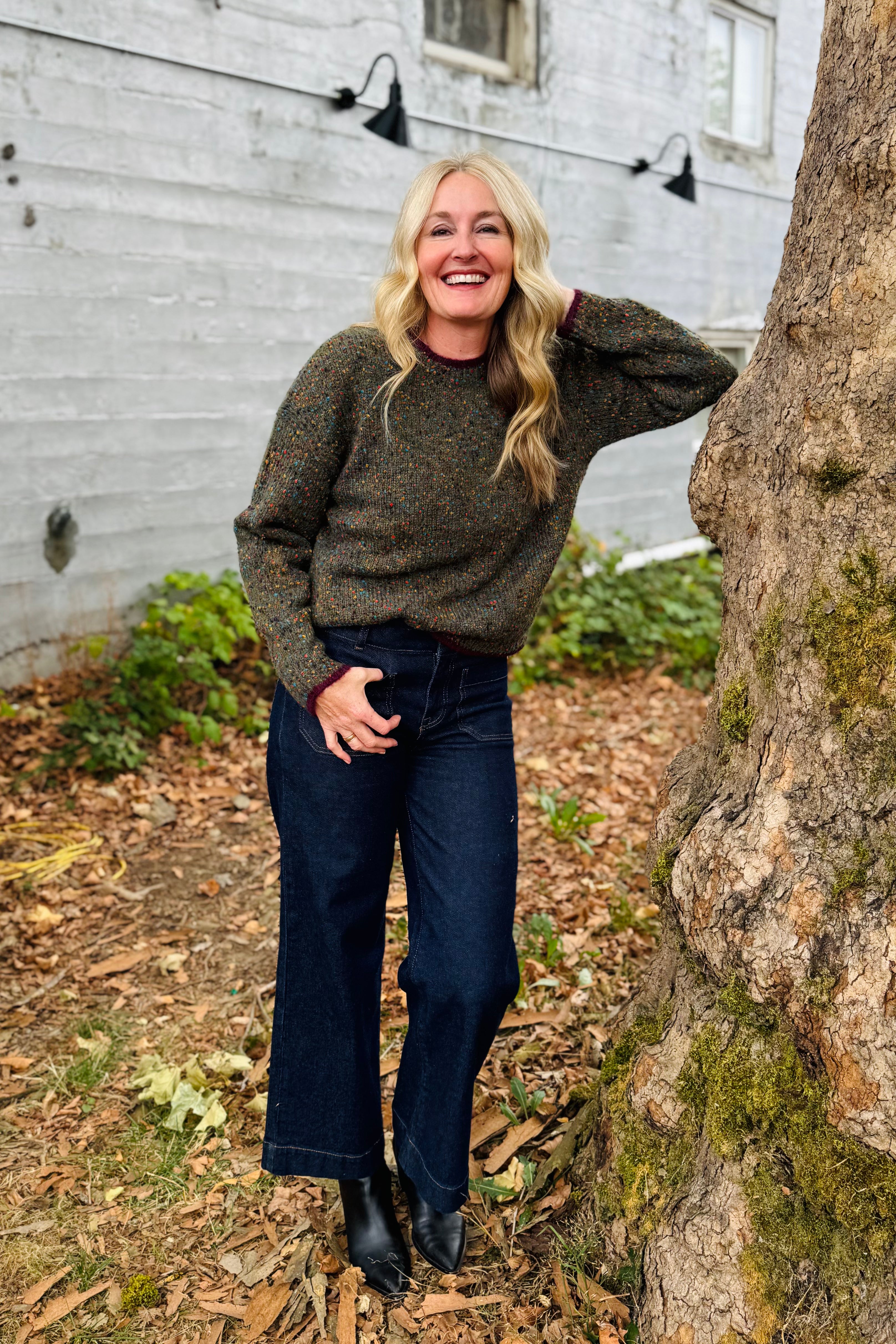Remi Relaxed Pullover - Dark Basil