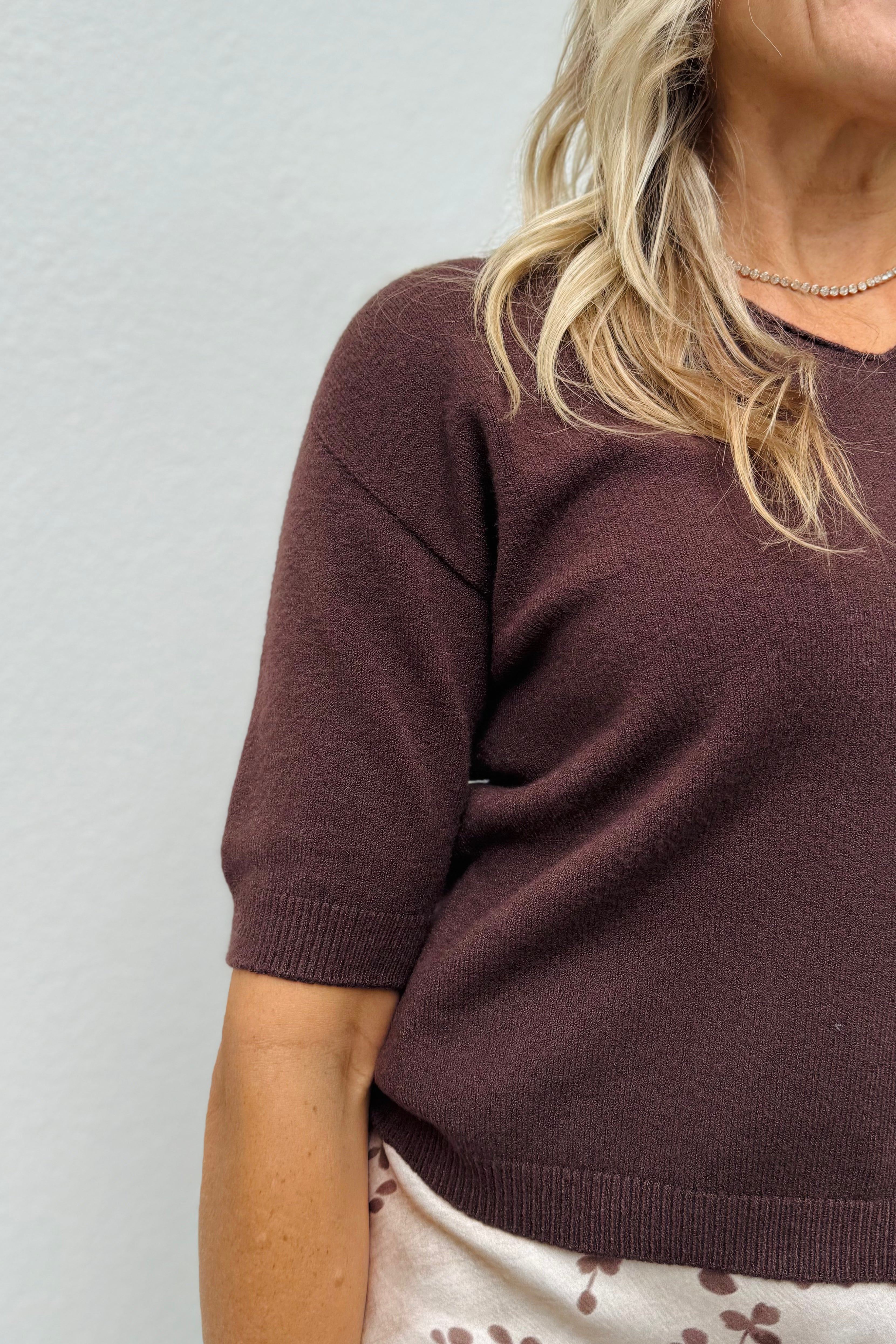 3/4 V-Neck Sweater