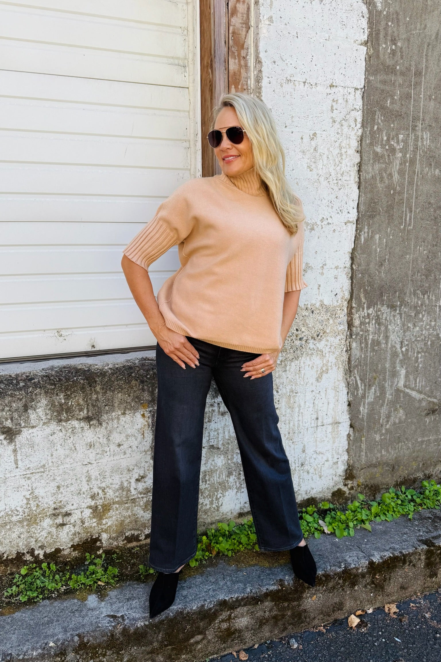 Rib Contrast Sweater