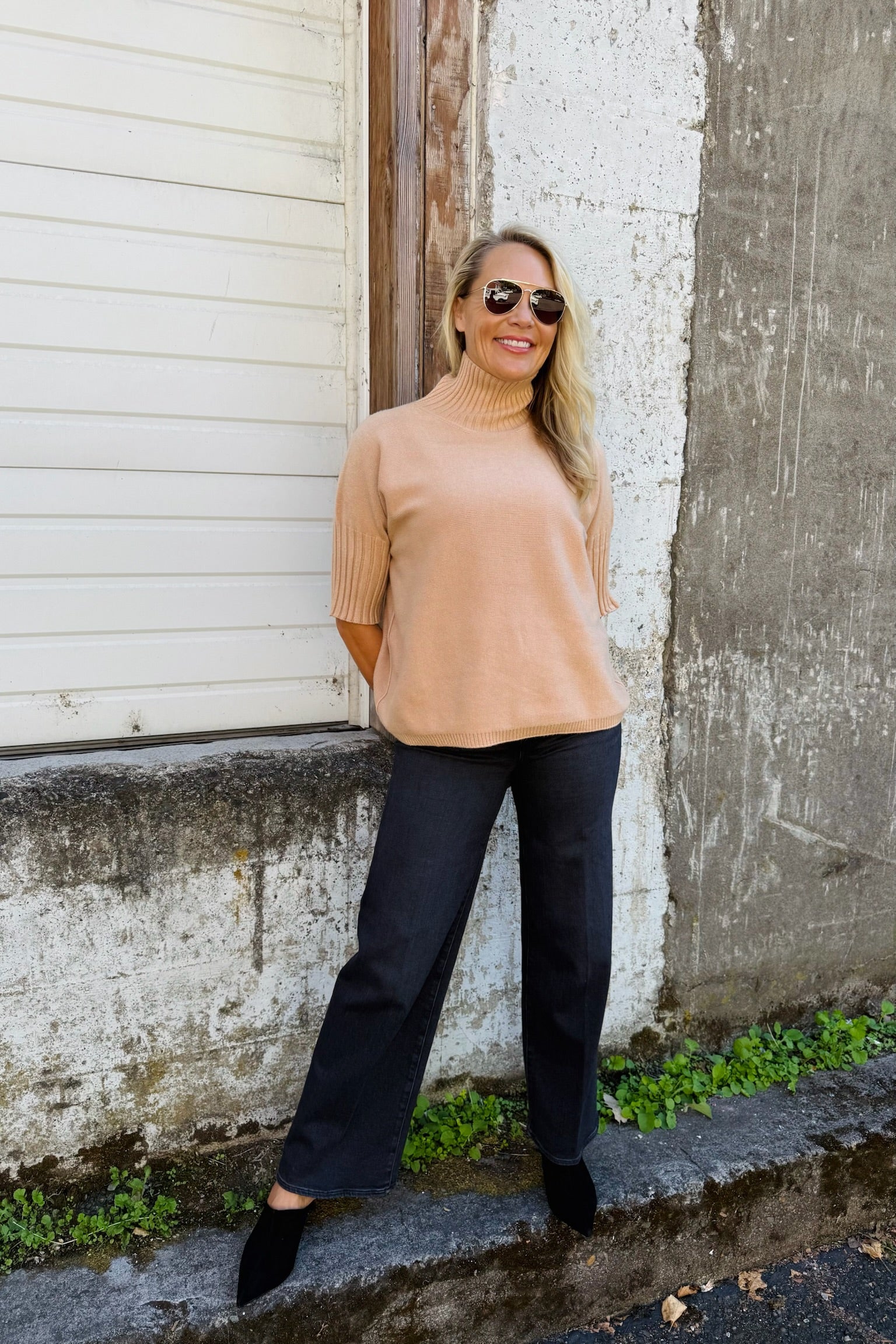 Rib Contrast Sweater