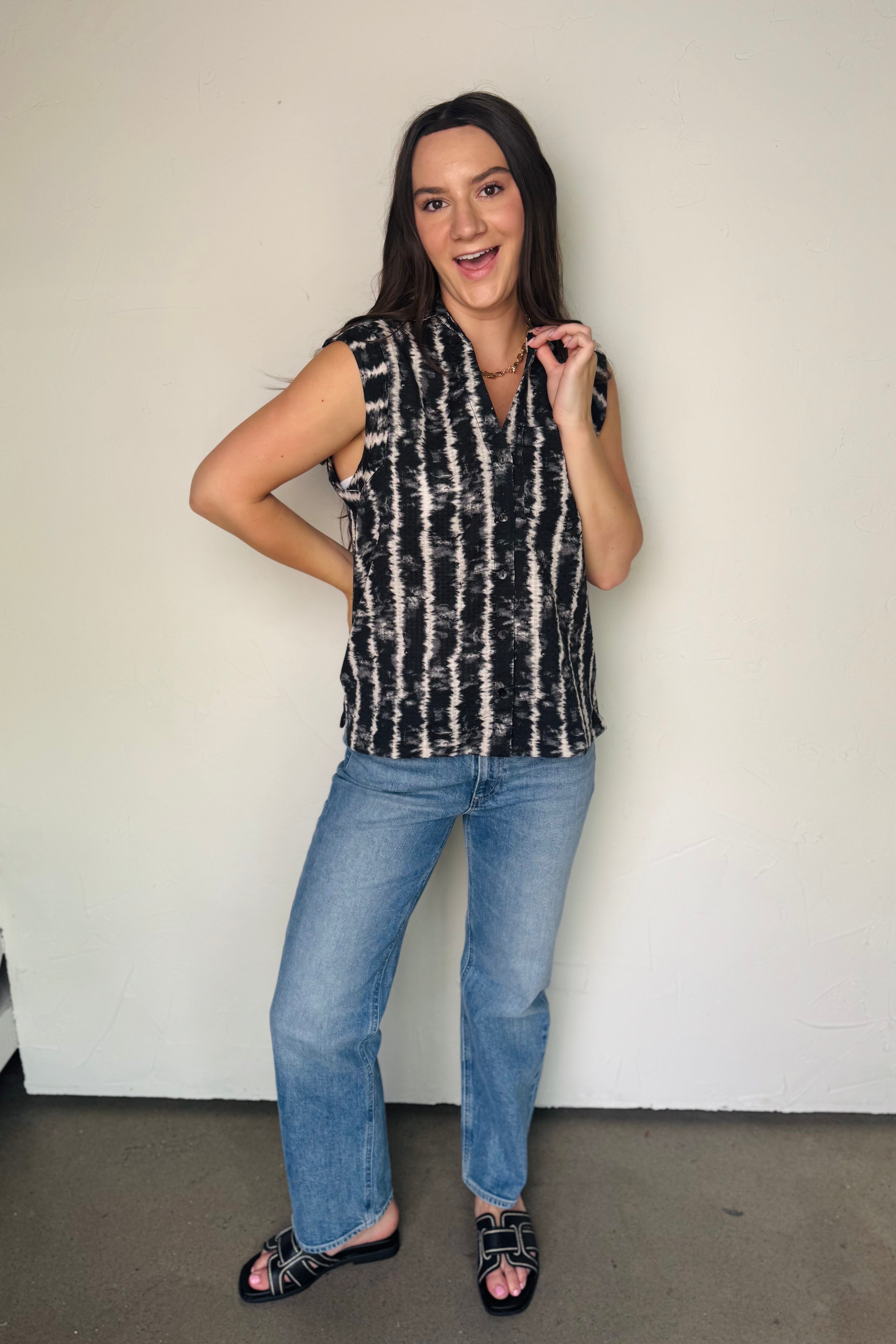 Ruffle Neck Tank