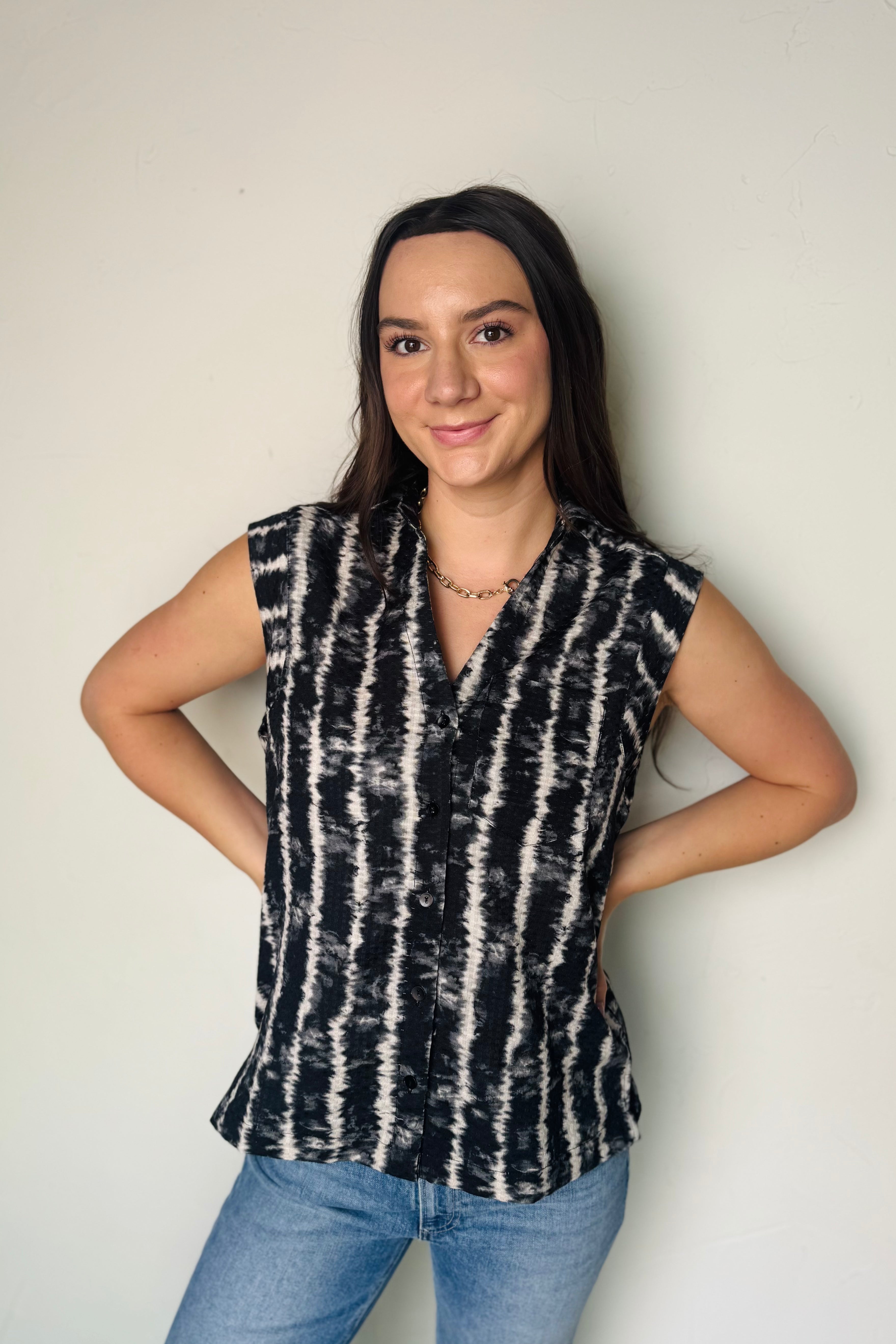 Ruffle Neck Tank