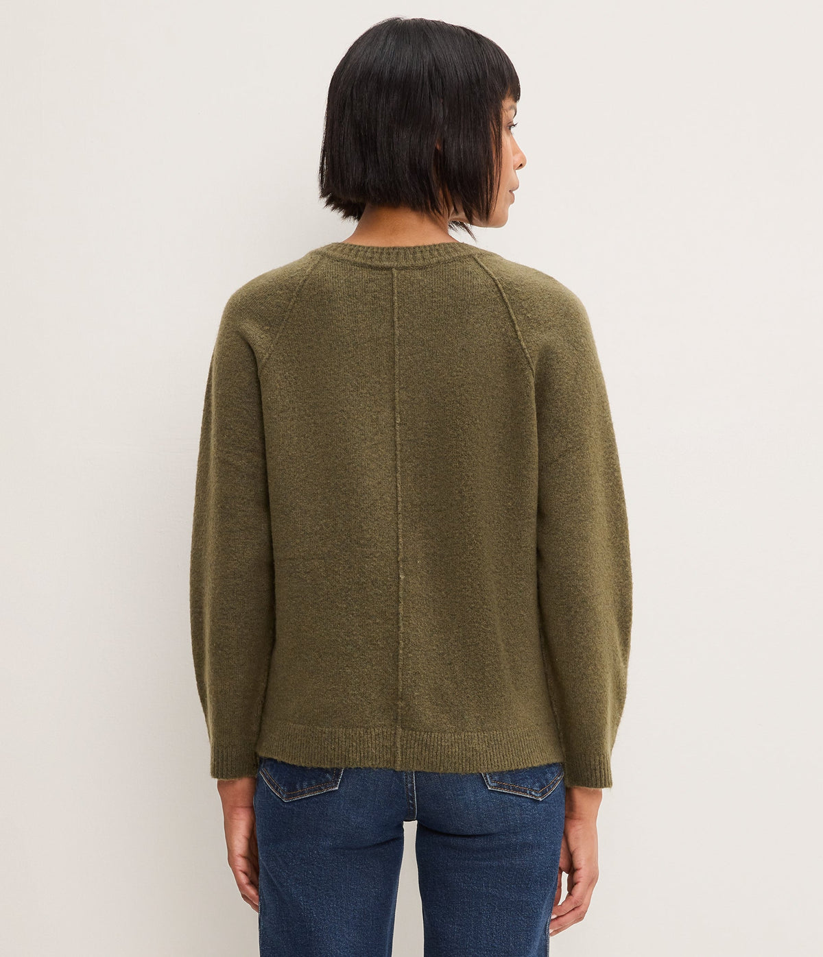 Michael Stars Pauline Henley Raglan Top in Dark Basil - back
