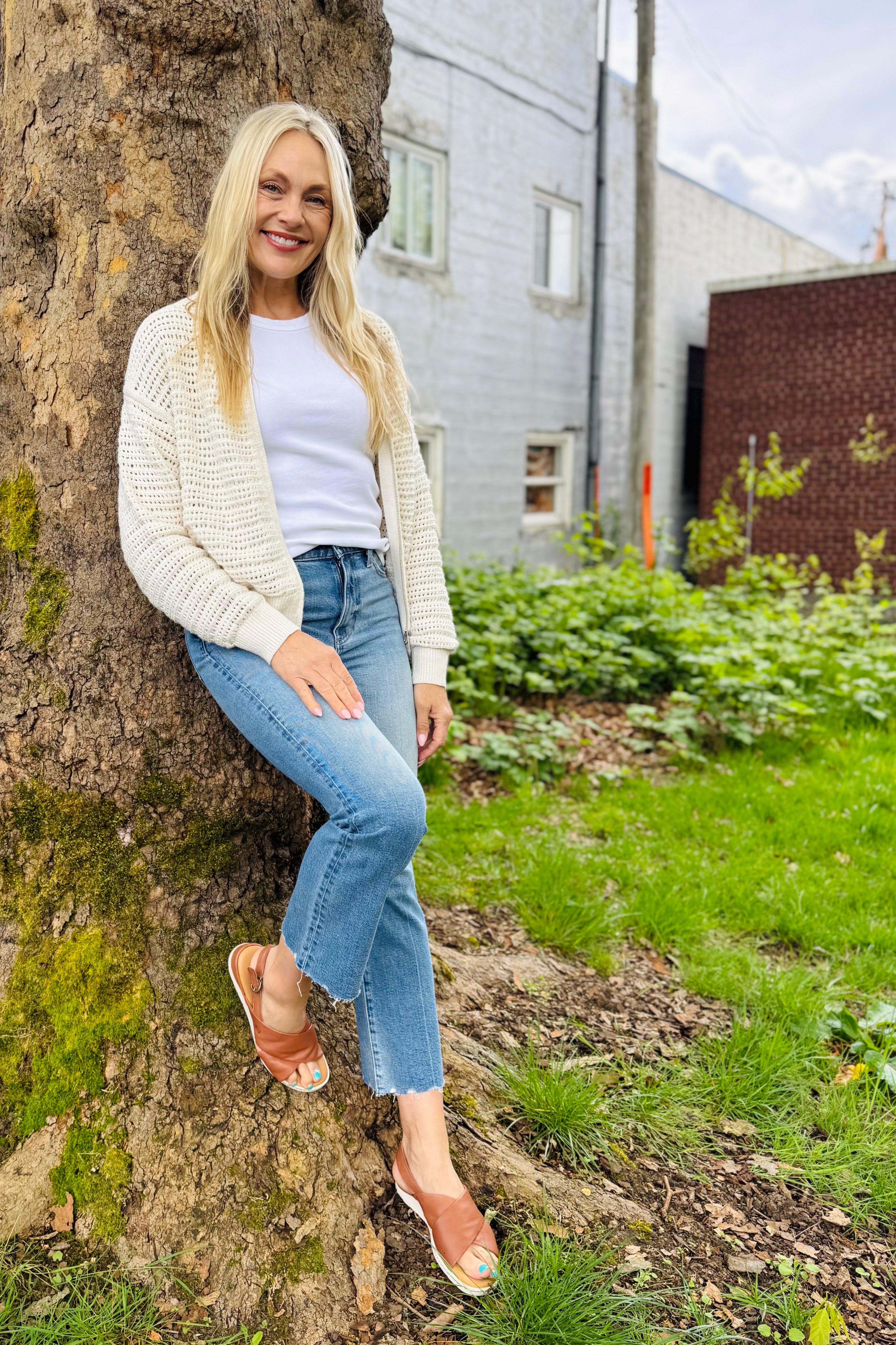 Open Knit Bomber