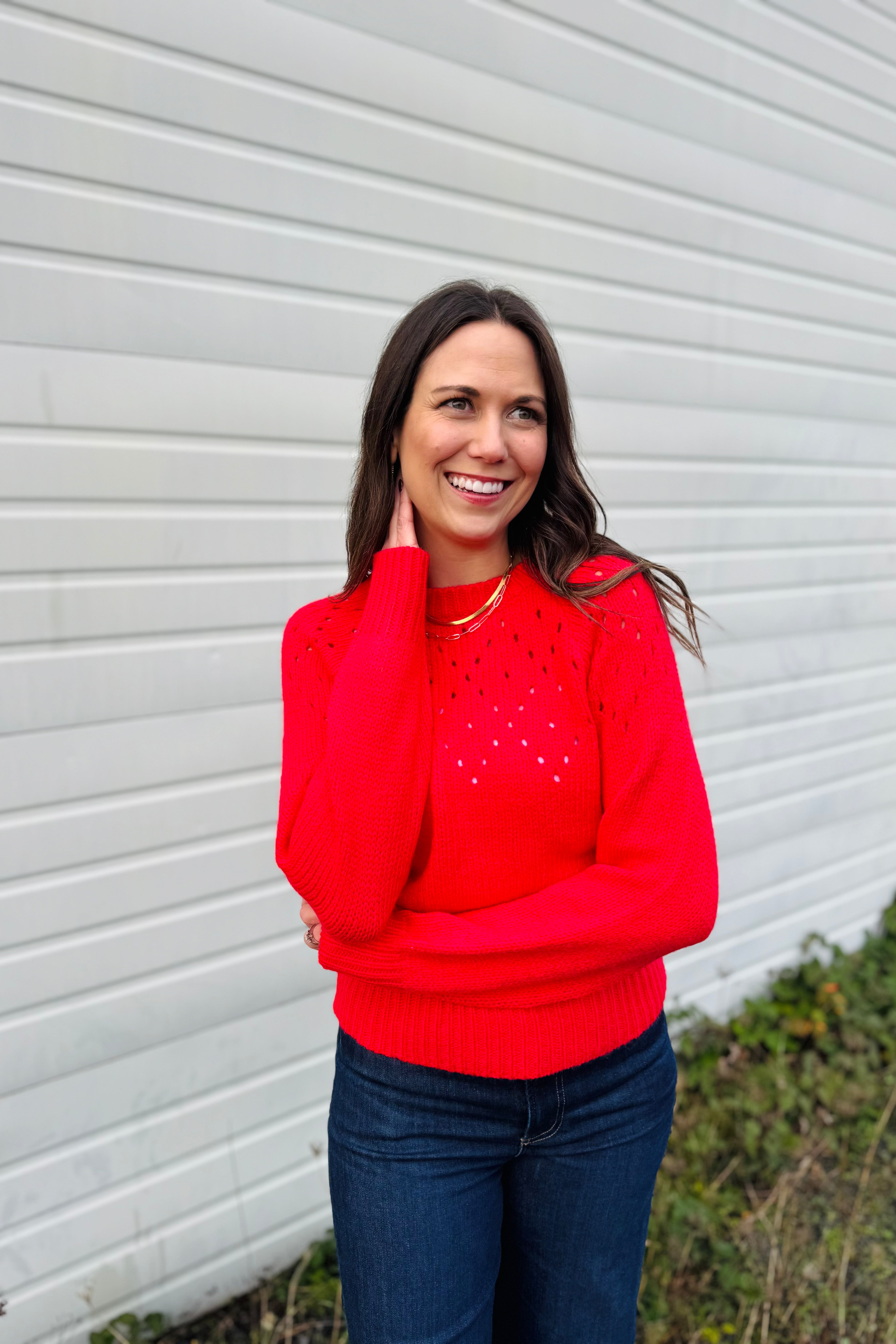 Femme Openwork Sweater