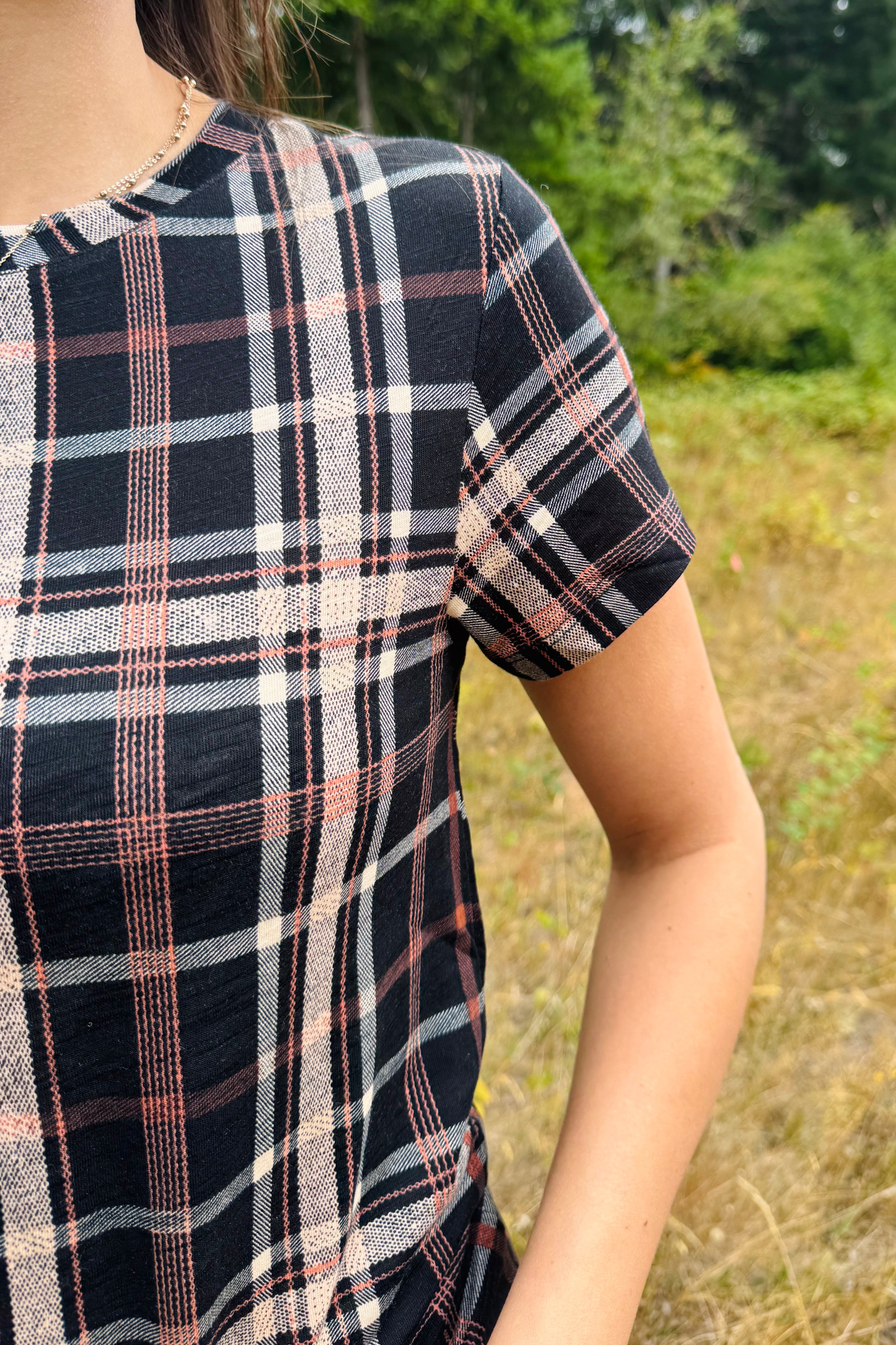 The Perfect Tee - Cinder Plaid