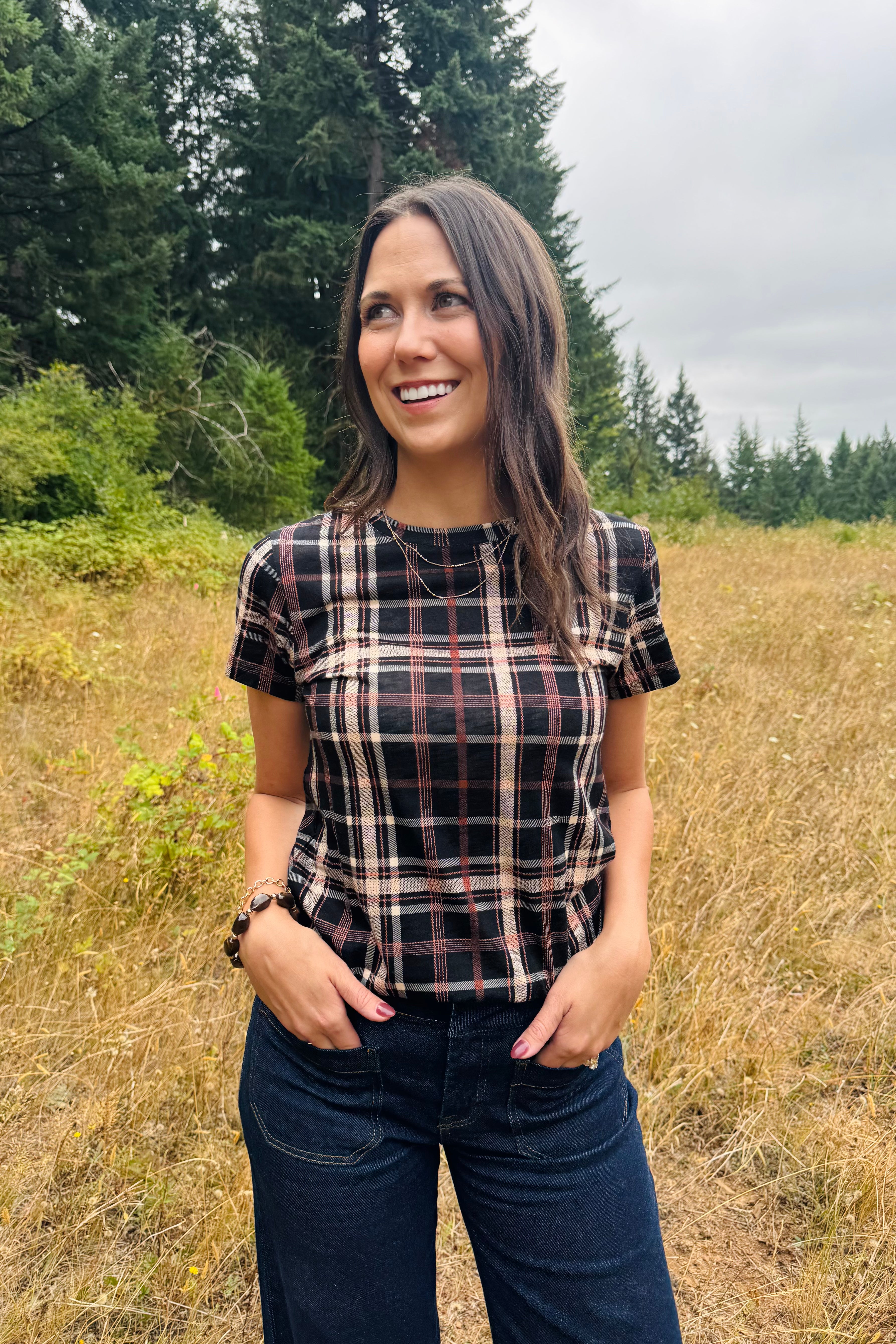 The Perfect Tee - Cinder Plaid