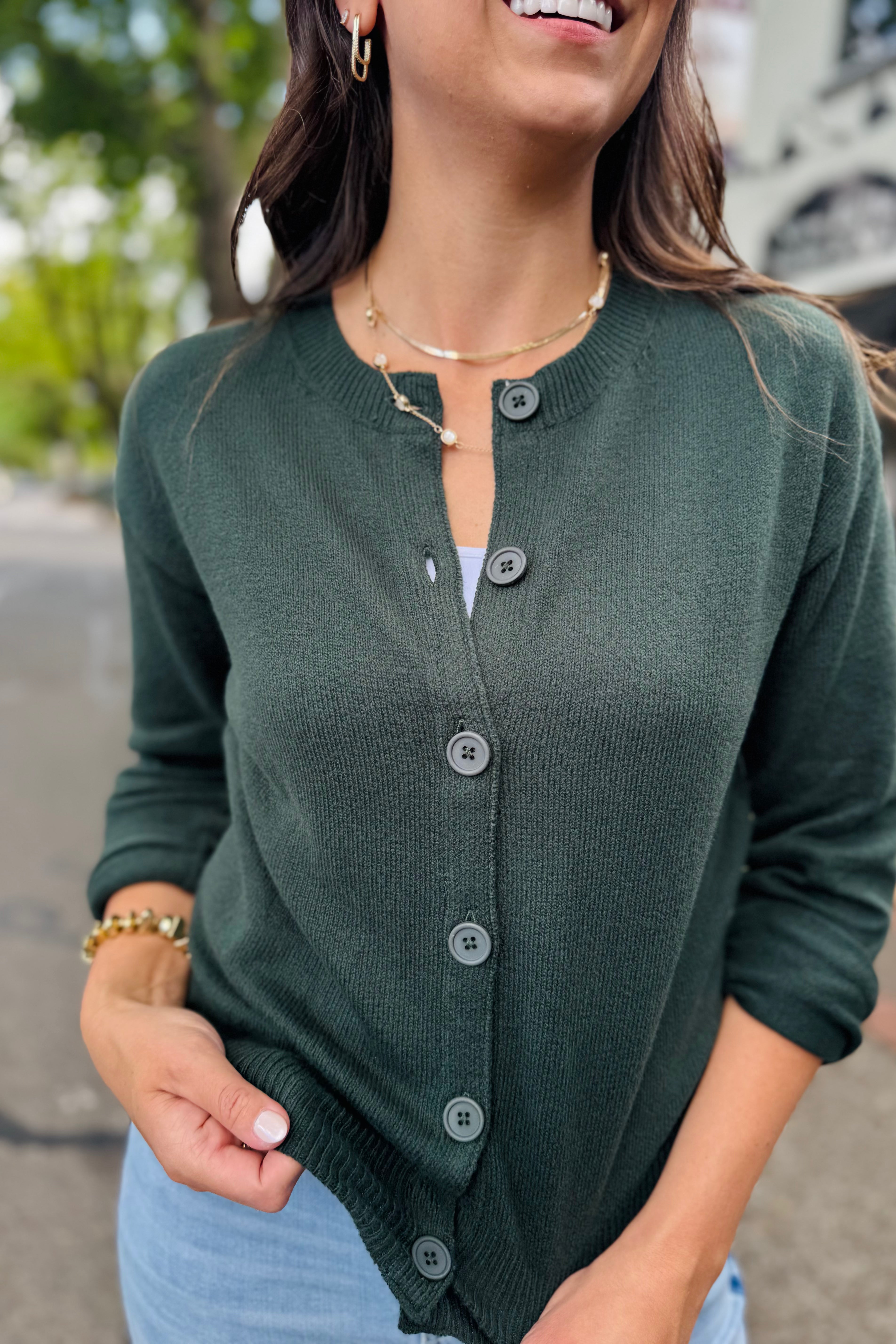 Must-Have Cardi - Forest