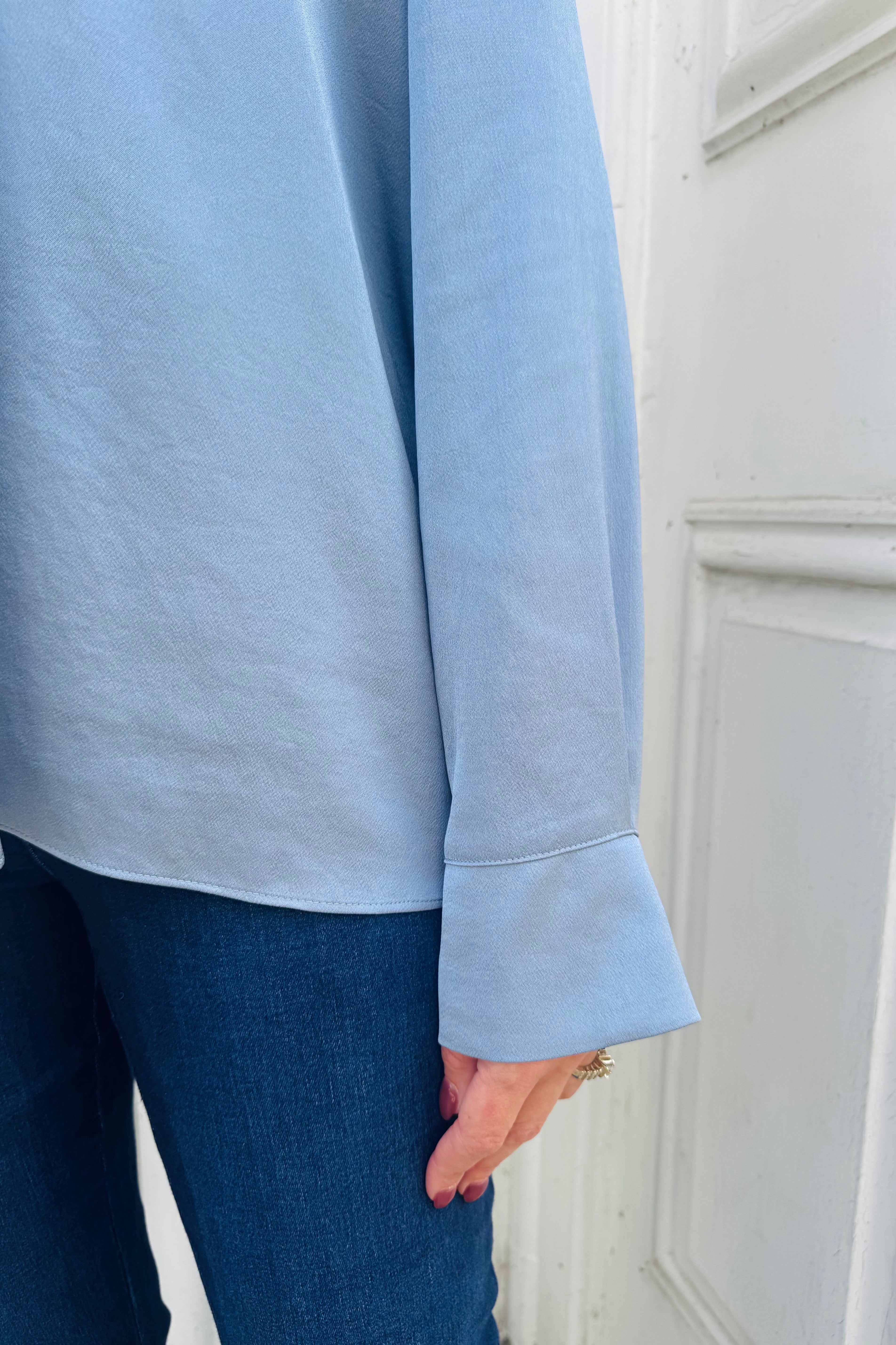 Satin Collar Blouse