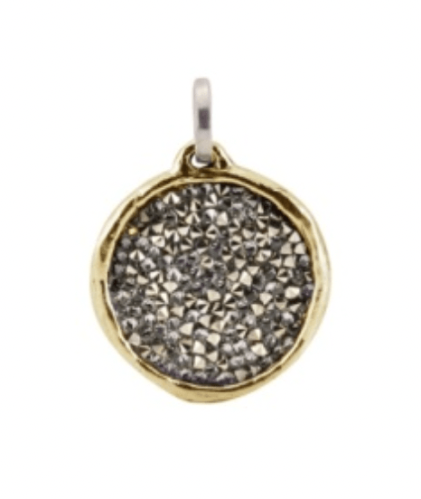 Waxing Poetic - Kristal halo pendant - brass - Arktana - Jewelry
