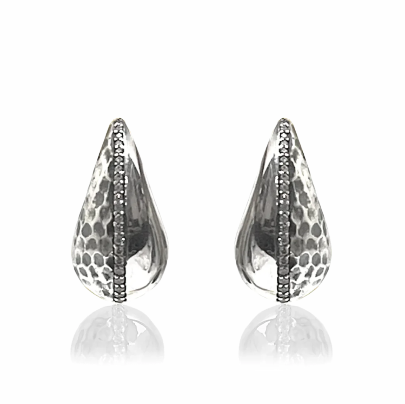 Silver Gia Teardrop earrings
