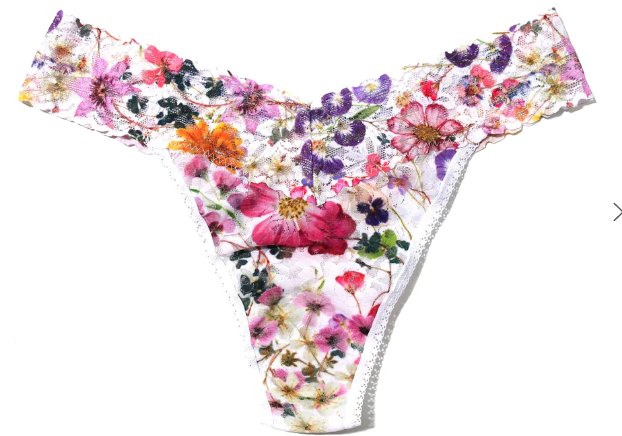 Printed Signature Lace Original Rise Thongs