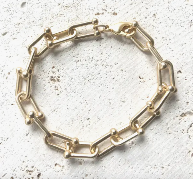 Matte Gold Chunky Single Bracelet