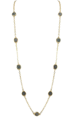 Gold Pavia&Coin Necklace