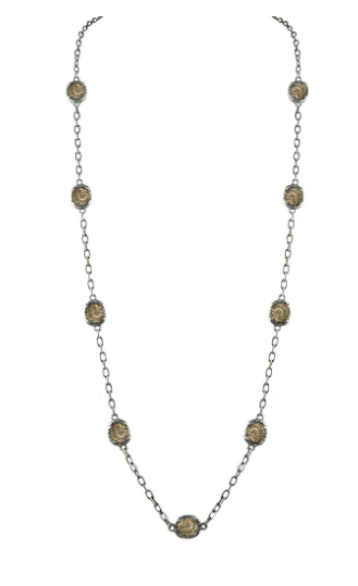 Silver Pavia&Coin Necklace