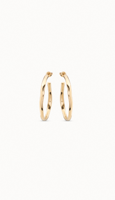 18K Gold-Plated Open Hoop Earrings