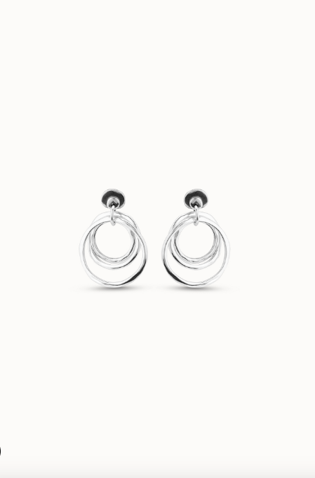 Silver-Plated Irregular Hoop Earrings