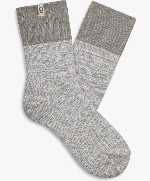 Rib Knit Slouchy Quarter Socks