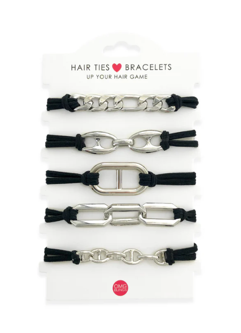 5pc Hair Tie/Bracelet Set