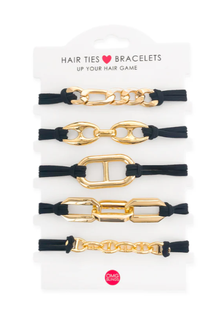 5pc Hair Tie/Bracelet Set