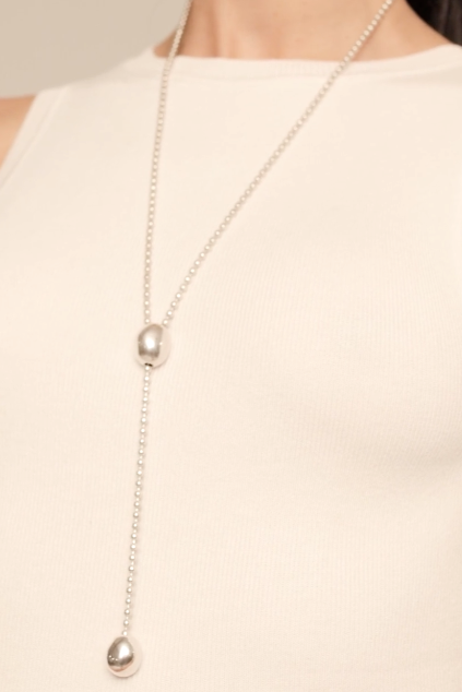 Long adjustable chain necklace
