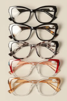 Women's Multi Pattern Square Glasses