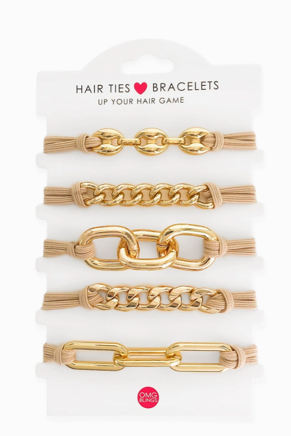5pc Hair Tie/Bracelet Set