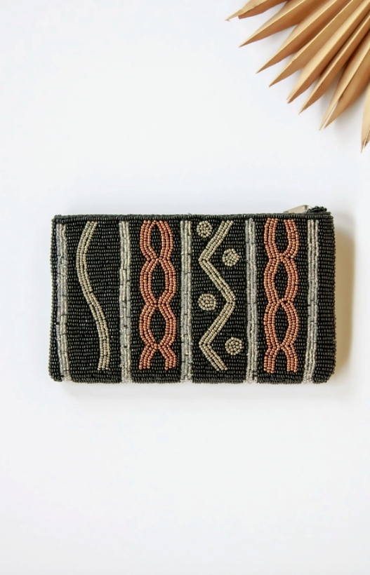 Tropic Mosaic Beaded Clutch