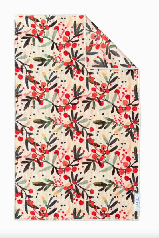 Double-Sided Hand Towel-Mistletoe