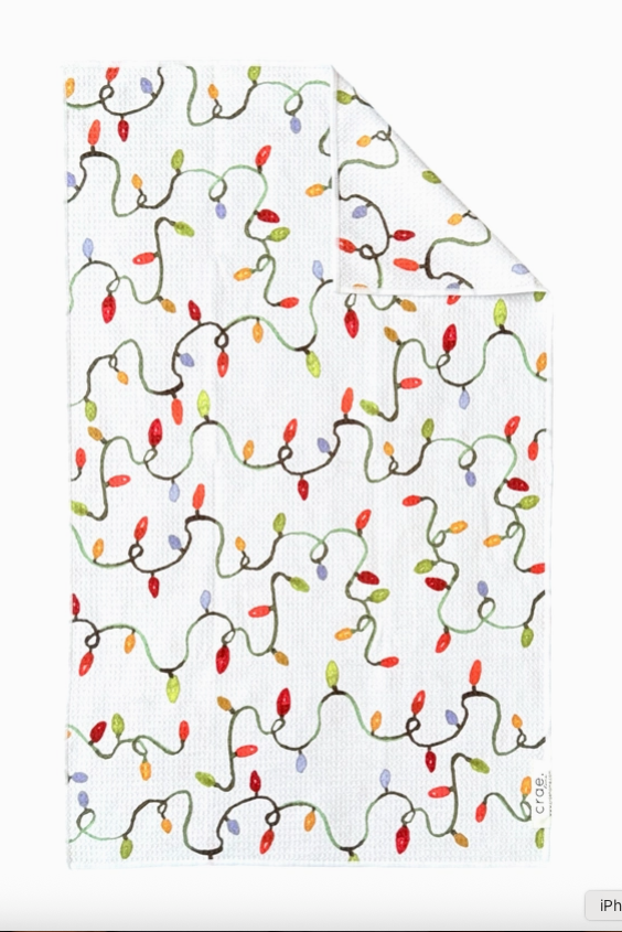 Double-Sided Hand Towel-Light Up Holidays