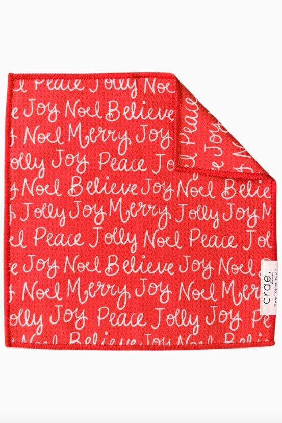 Double-Sided Washcloth-Seasons Greetings | Crae.Home