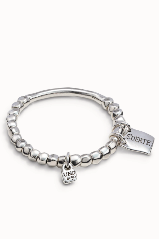 Beaded Stretch Bracelet w/ Charm