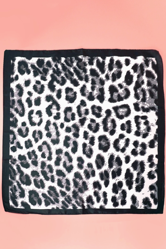 Leopard Print Silky Scarf