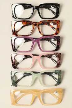 Women's Tortoise Rectangle Reading Glasses