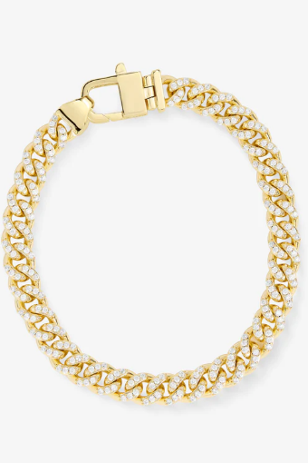 Pave Julian Cuban Chain Bracelet 6.8MM