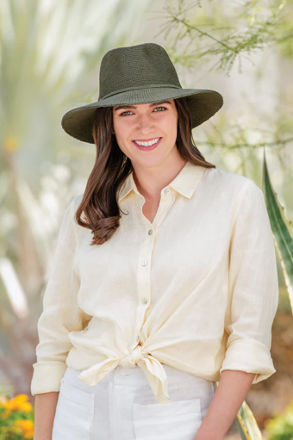 Victoria Fedora Hat-Olive