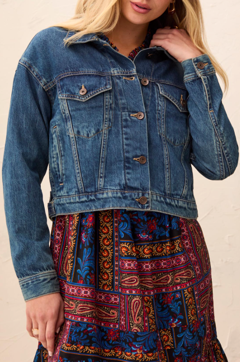 Back Pleat Denim Jacket