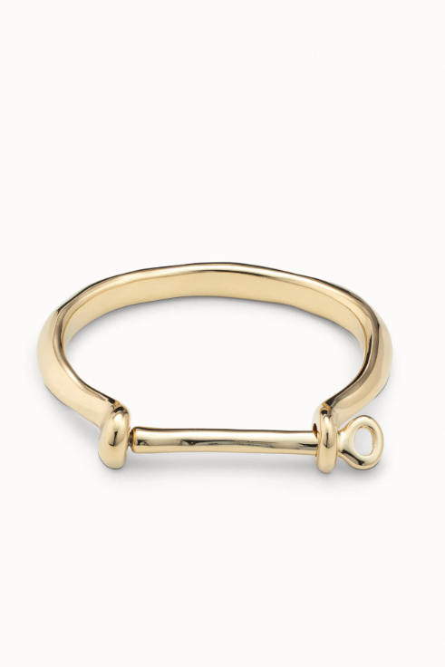 Shackle Clasp Bangle - Gold