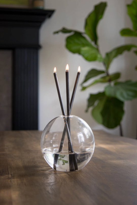 Black Reusable Candle-Candles Only