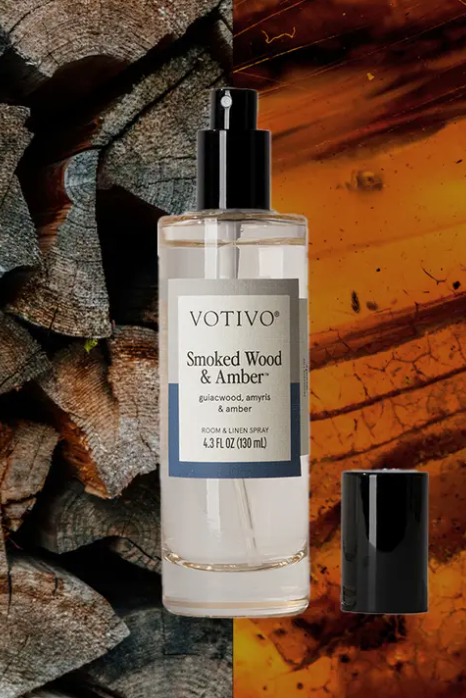 Smoked Wood & Amber Room & Linen Spray | Votivo