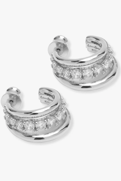 "Oh She Fancy" Smooth & Diamond Hoops