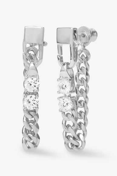 Julian Loves Diamonds Soft Chain Hoops