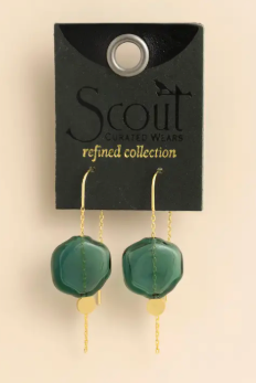 Refined Glass Threader Earring